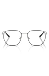Ray Ban Ray-ban 53mm Square Optical Glasses In Black Silver