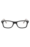 Ray Ban 53mm Square Optical Glasses In Black White