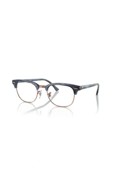 Ray Ban Ray-ban 53mm Square Optical Glasses In Blue