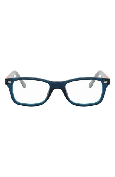 Ray Ban 53mm Square Optical Glasses In Blue