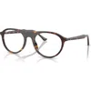 Ray Ban Ray-ban 53mm Square Optical Glasses In Brown