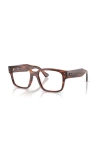 Ray Ban Ray-ban 53mm Square Optical Glasses In Brown