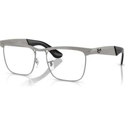 Ray Ban Ray-ban 53mm Square Optical Glasses In Gray