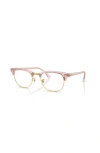 Ray Ban Ray-ban 53mm Square Optical Glasses In Purple