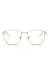 Ray Ban Ray-ban 53mm Square Optical Glasses In Rose Gold