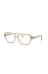 Ray Ban Ray-ban 53mm Square Optical Glasses In Neutral