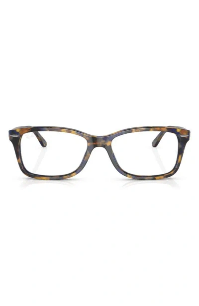 Ray Ban 53mm Square Optical Glasses In Blue