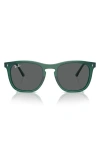 Ray Ban 53mm Square Sunglasses In Transparent Green