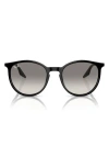 Ray Ban Ray-ban 54mm Gradient Phantos Round Sunglasses In Black