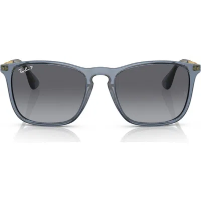 Ray Ban Ray-ban 54mm Gradient Polarized Square Sunglasses In Gray