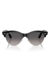 Ray Ban Ray-ban 54mm Gradient Polarized Square Sunglasses In Black