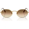 Ray Ban Ray-ban 54mm Gradient Round Sunglasses In Gold Flash