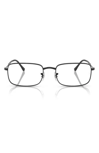 Ray Ban Ray-ban 54mm Irregular Optical Glasses In Black