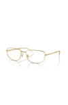 Ray Ban Ray-ban 54mm Irregular Optical Glasses In Brown
