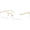 Ray Ban Ray-ban 54mm Irregular Optical Glasses In Gold