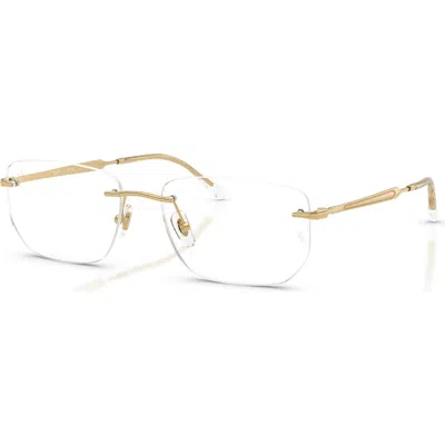 Ray Ban Ray-ban 54mm Irregular Optical Glasses In Gold
