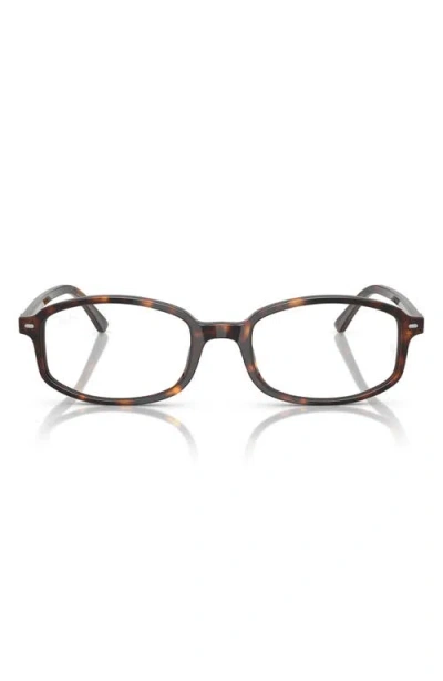 Ray Ban Ray-ban 54mm Irregular Optical Glasses In Havana