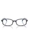 Ray Ban Ray-ban 54mm Irregular Optical Glasses In Rose Gold Black