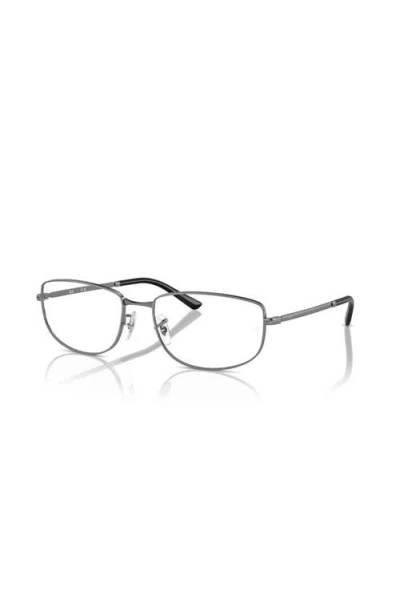 Ray Ban Ray-ban 54mm Irregular Optical Glasses In Silver