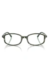 Ray Ban Ray-ban 54mm Irregular Optical Glasses In Transparent Green