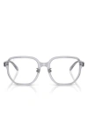 Ray Ban Ray-ban 54mm Irregular Optical Glasses In Transparent Grey