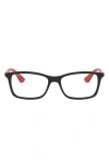 Ray Ban 54mm Optical Glasses In Black/ Red