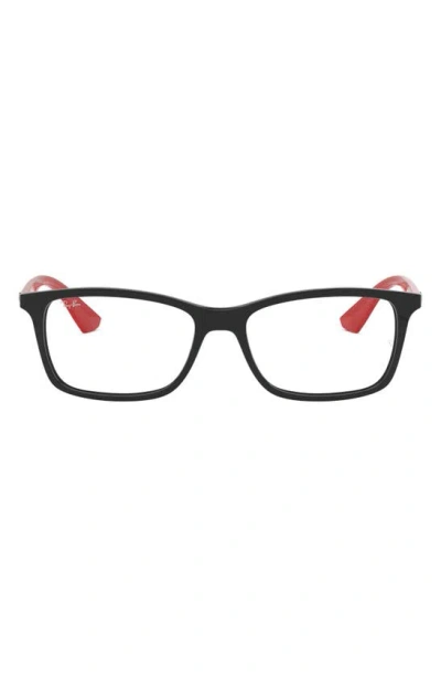 Ray Ban 54mm Optical Glasses In Black/ Red