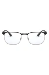 Ray Ban Ray-ban 54mm Optical Glasses In Silver/black
