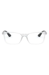 Ray Ban 54mm Optical Glasses In Transparent/ Black