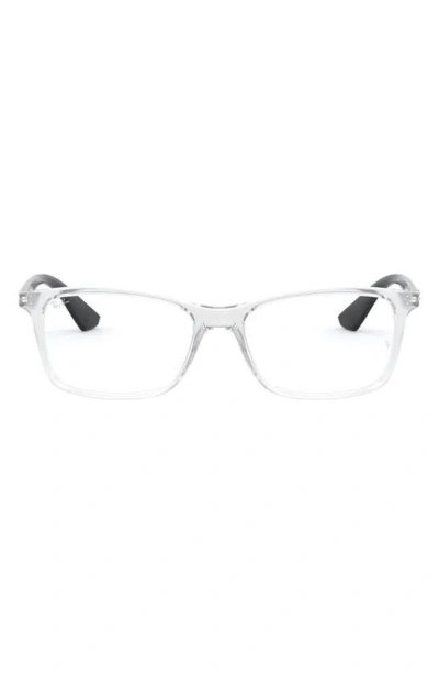 Ray Ban 54mm Optical Glasses In Metallic