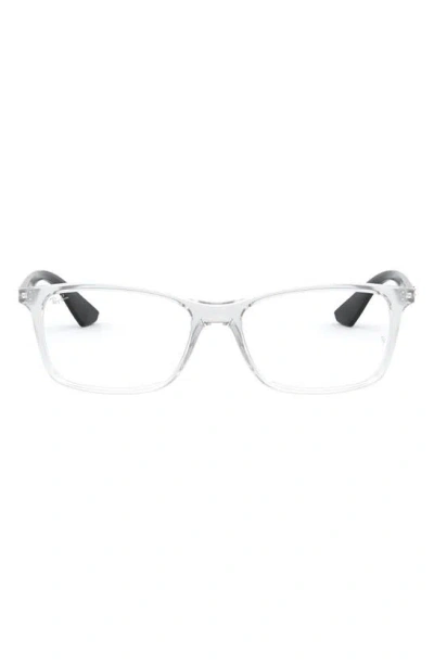 Ray Ban 54mm Optical Glasses In Transparent/ Black