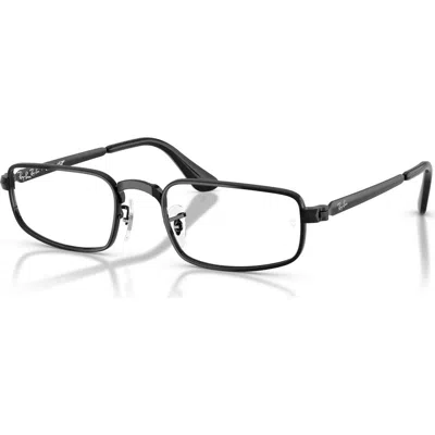 Ray Ban Ray-ban 54mm Oval Optical Glasses In Black