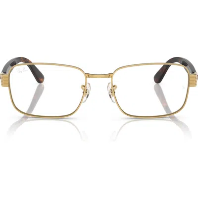 Ray Ban Ray-ban 54mm Pillow Optical Glasses In Gold Flash