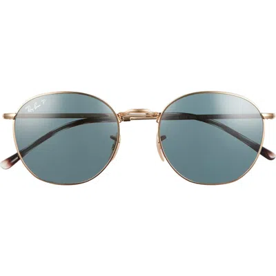 Ray Ban Ray-ban 54mm Polarized Round Sunglasses In Arista/dark Blue Polar