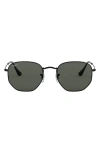 Ray Ban Ray-ban 54mm Polarized Square Sunglasses In Black/green