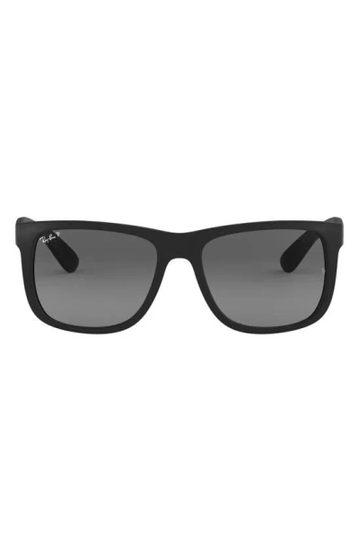 Ray Ban 54mm Polarized Square Sunglasses In Dark Grey Black