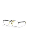 Ray Ban Ray-ban 54mm Rectangle Optical Glasses In Black