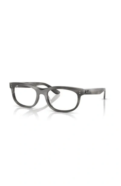 Ray Ban Ray-ban 54mm Rectangle Optical Glasses In Gray