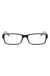 Ray Ban 54mm Rectangular Blue Light Blocking Glasses In Black