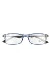 Ray Ban Ray-ban 54mm Rectangular Blue Light Blocking Glasses In Blue/clear