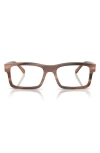 Ray Ban Ray-ban 54mm Rectangular Optical Glasses In Brown Havana
