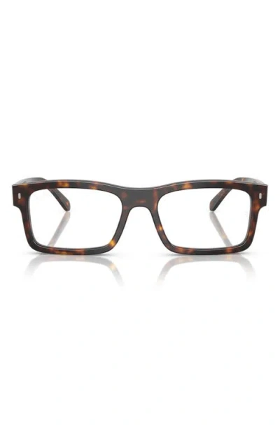 Ray Ban Ray-ban 54mm Rectangular Optical Glasses In Havana