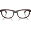 Ray Ban Ray-ban 54mm Rectangular Pillow Optical Glasses In Havana