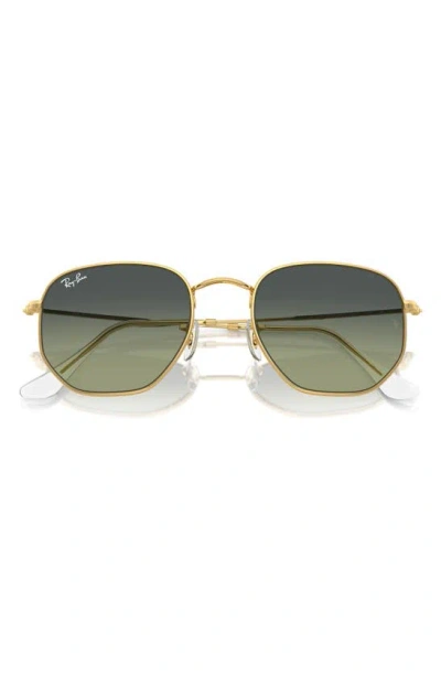 Ray Ban 54mm Round Optical Glasses In Gold