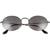 Ray Ban Ray-ban 54mm Round Sunglasses In Transparent Grey/dark Blue