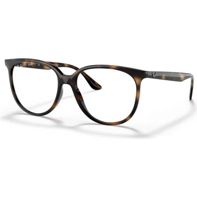 Ray Ban Ray-ban 54mm Square Optical Glasses In Animal Print