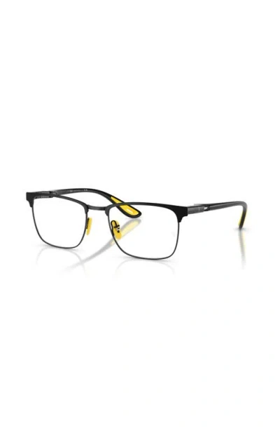 Ray Ban Ray-ban 54mm Square Optical Glasses In Black