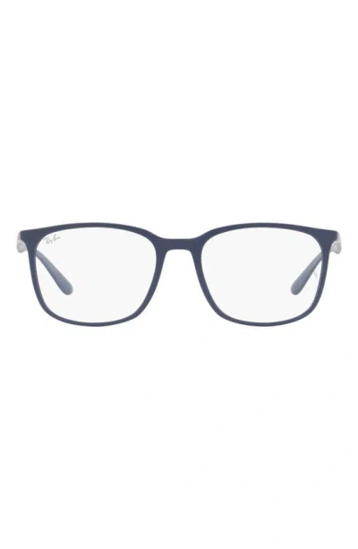 Ray Ban 54mm Square Optical Glasses In Blue