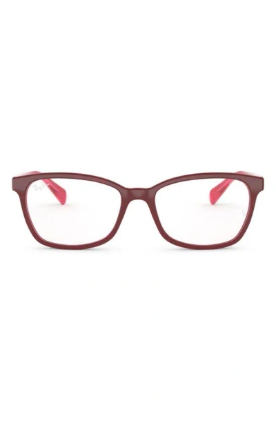 Ray Ban 54mm Square Optical Glasses In Red