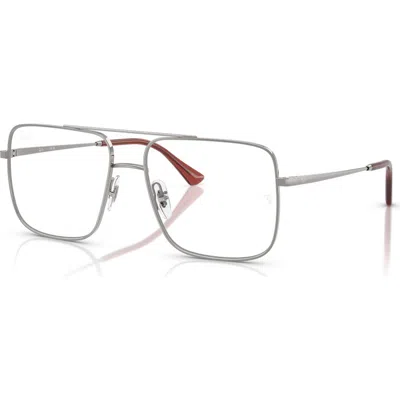 Ray Ban Ray-ban 54mm Square Optical Glasses In Gray